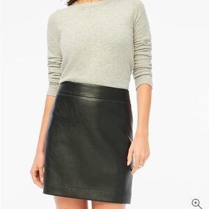 J Crew Faux Leather A Line Skirt